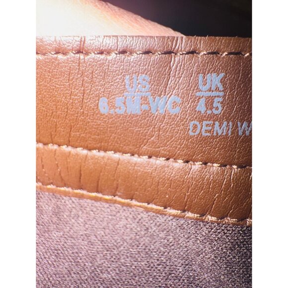 Naturalizer Demi Riding Boot Knee-High Brown Suede Leather Boots Wide Leg Tassle - Picture 6 of 14